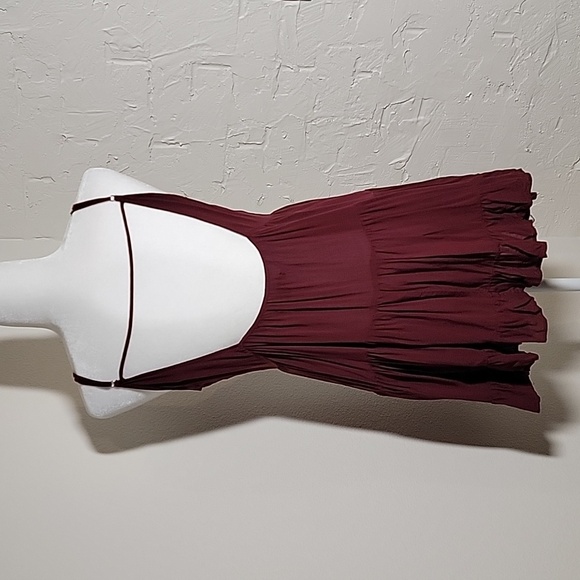 Brandy Melville Mini Dress Sheer Tiered Adjustable Spaghetti Straps Chiffon‎ OS - Picture 9 of 14